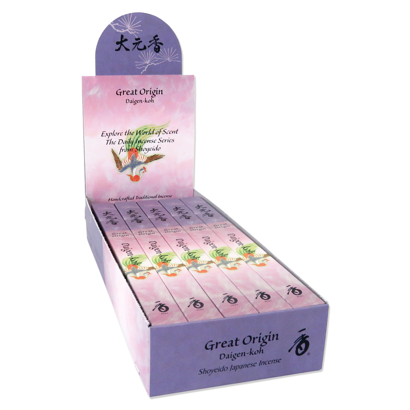 Shoyeido Daily Incense Daigen koh - Great Origin 10 bundle display box