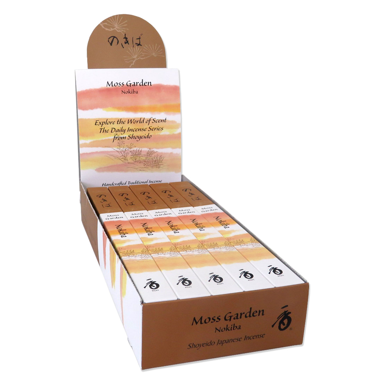 Shoyeido Daily Incense Nokiba - Moss Garden 10 bundle display box