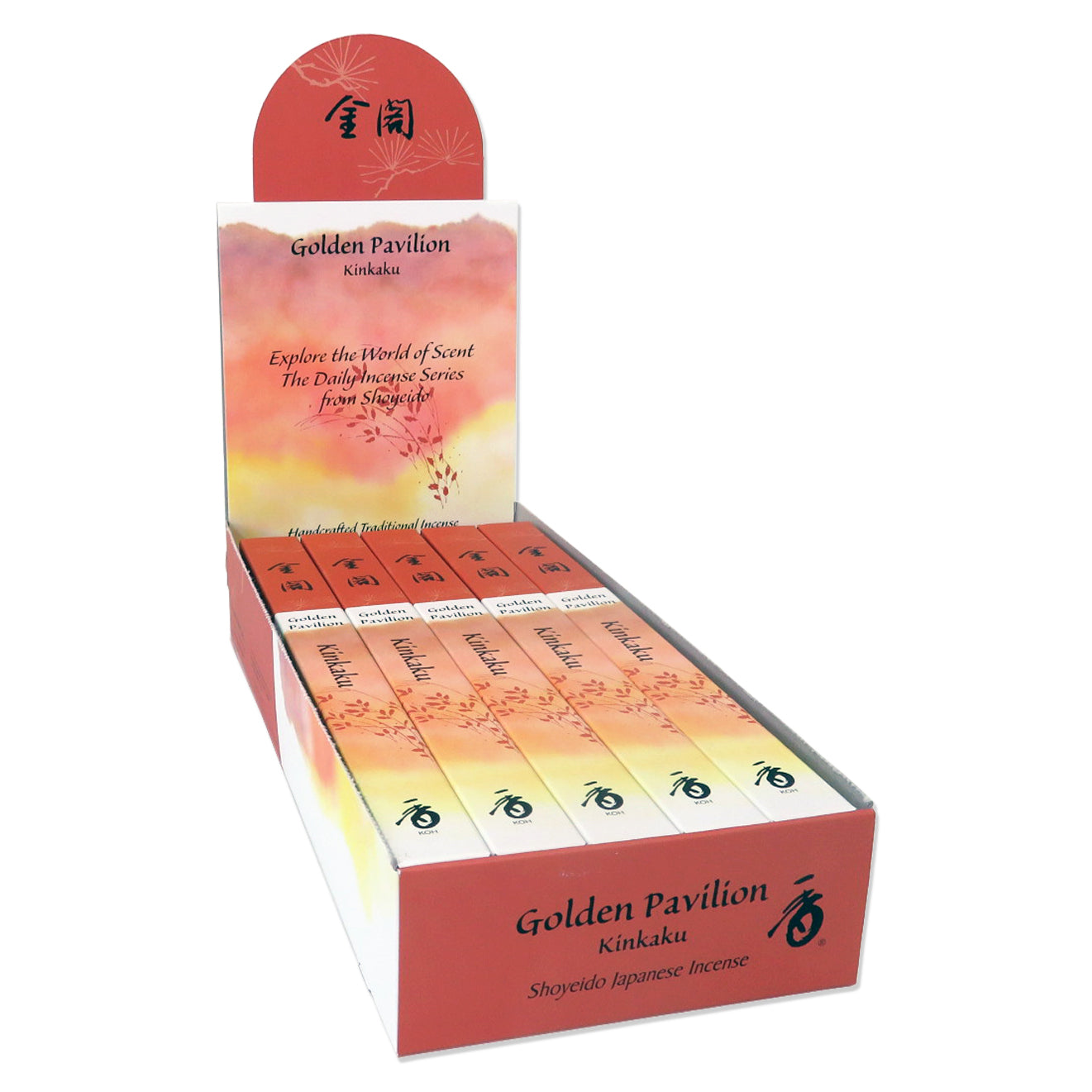 Shoyeido Daily Incense Kinkaku - Golden Pavilion 10 bundle display box