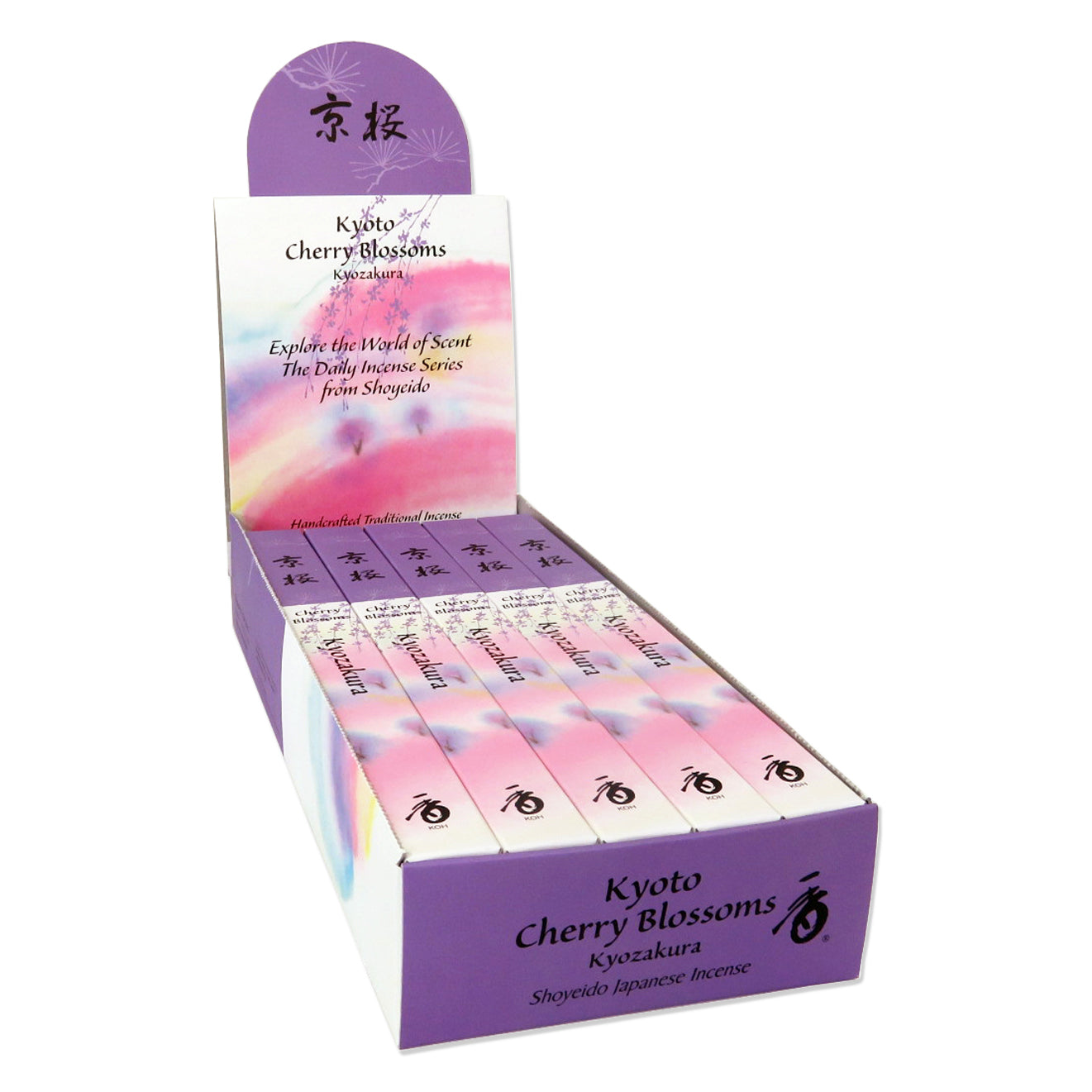 Shoyeido Daily Incense Kyozakura - Cherry Blossoms 10 bundle display box