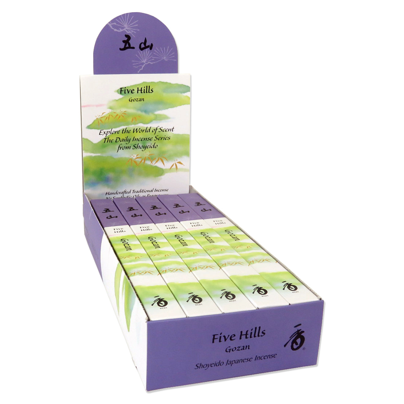 Shoyeido Daily Incense Gozan - Five Hills 10 bundle display box