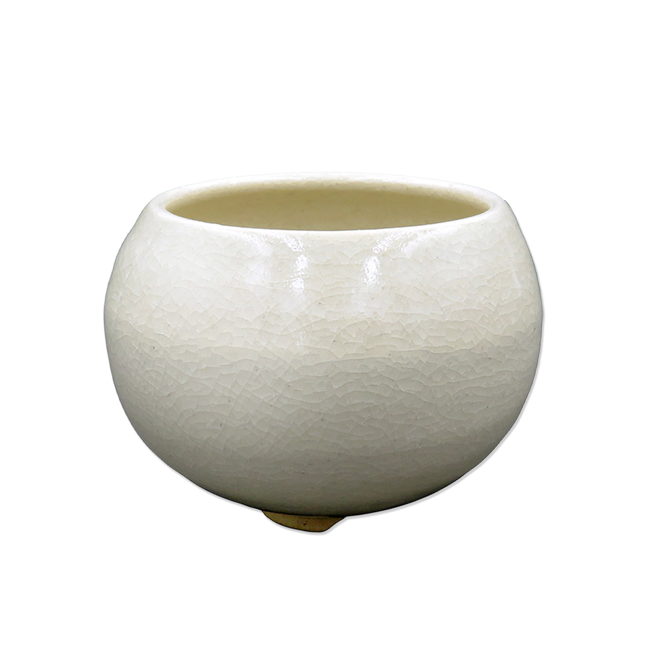 Shoyeido Ceramic Bowl Incense Holder Ivory Crackle White