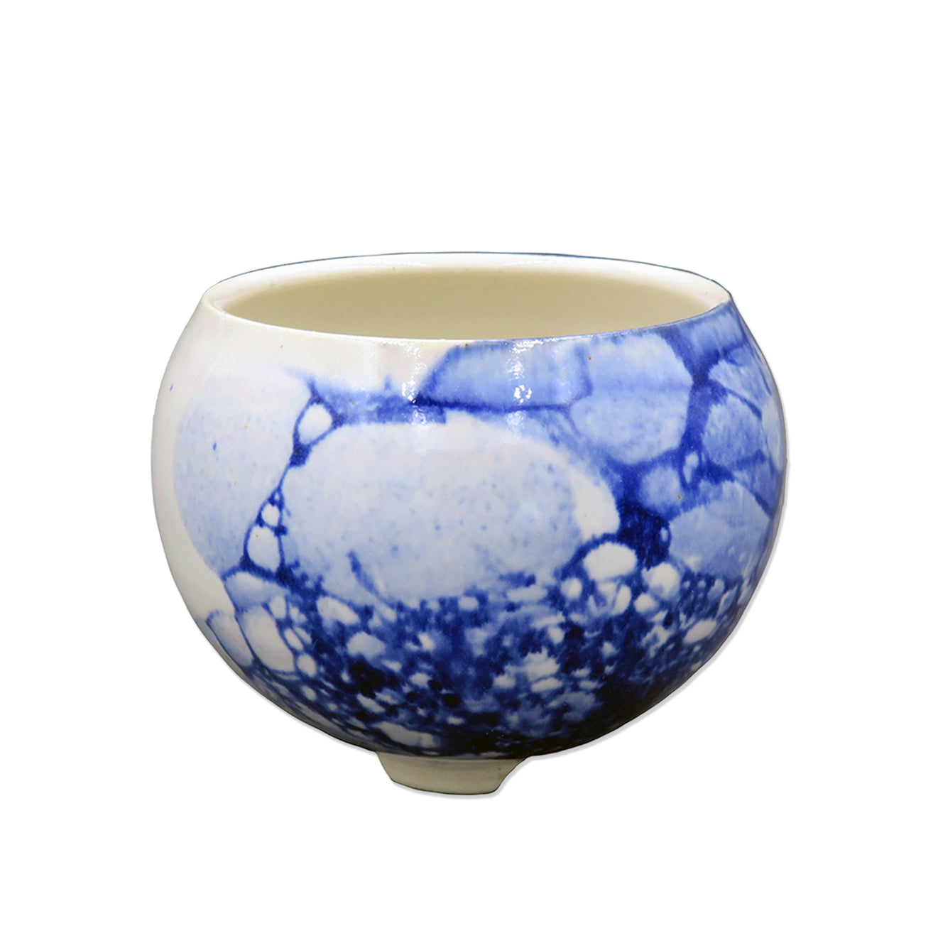 Shoyeido Ceramic Bowl Incense Holder Reverie Blue Bubbles