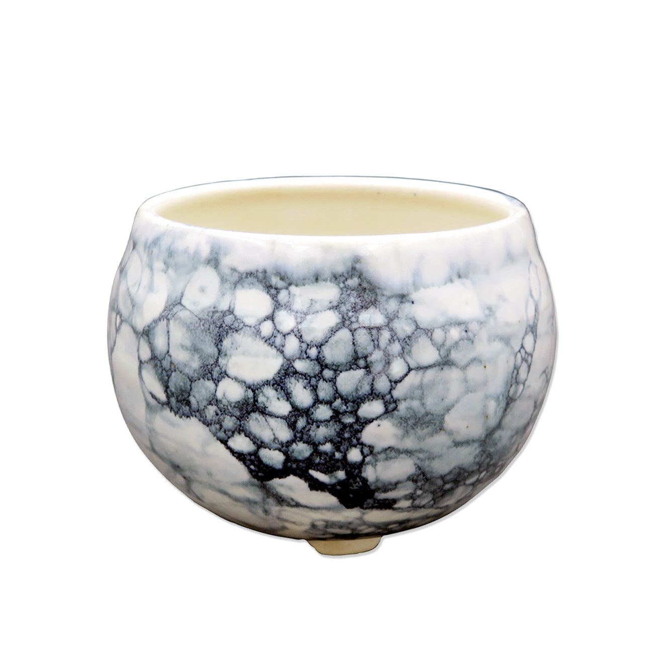 Shoyeido Ceramic Bowl Incense Holder Nocturne Black Bubbles