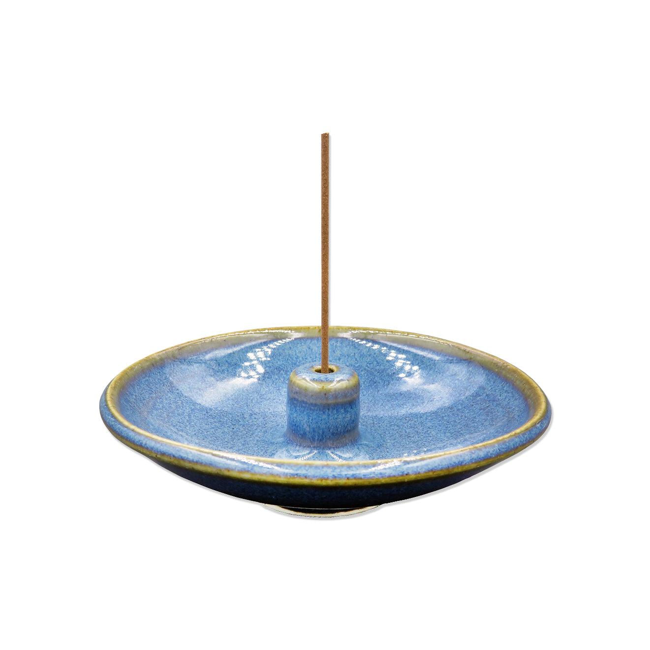Shoyeido Ceramic Wheel Round Incense Holder Hazel