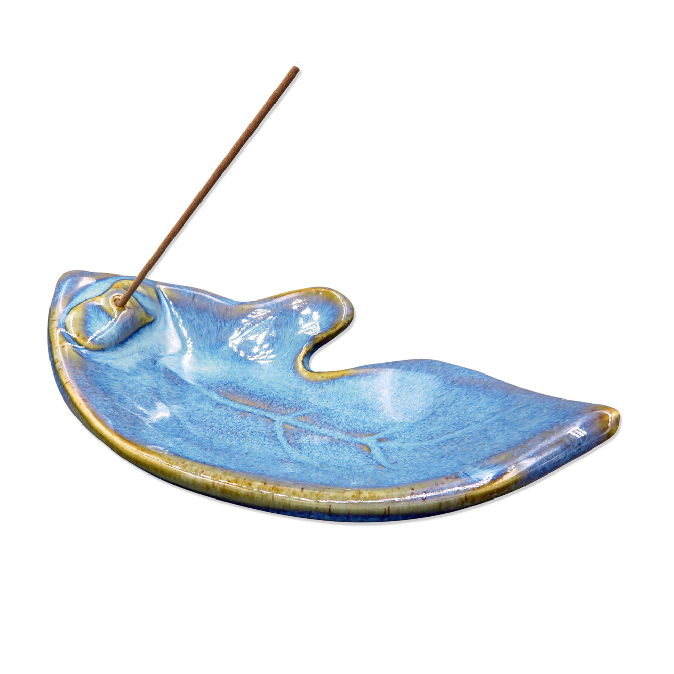Shoyeido Ceramic Leaf Incense Holder Hazel