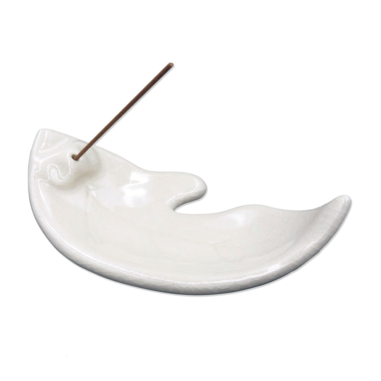 Shoyeido Ceramic Leaf Incense Holder Ivory