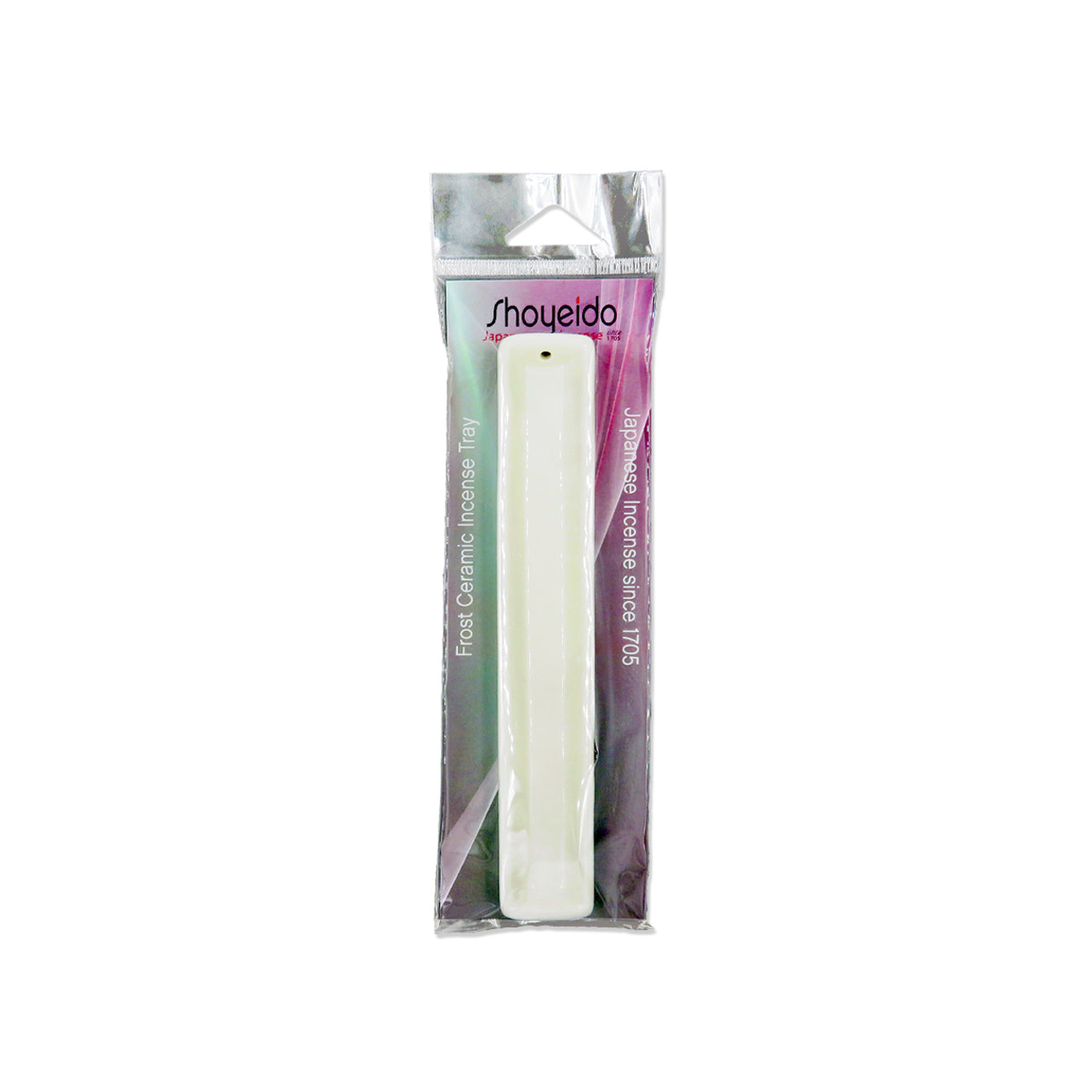 Shoyeido Ceramic Tray Incense Holder Frost White Small in Package