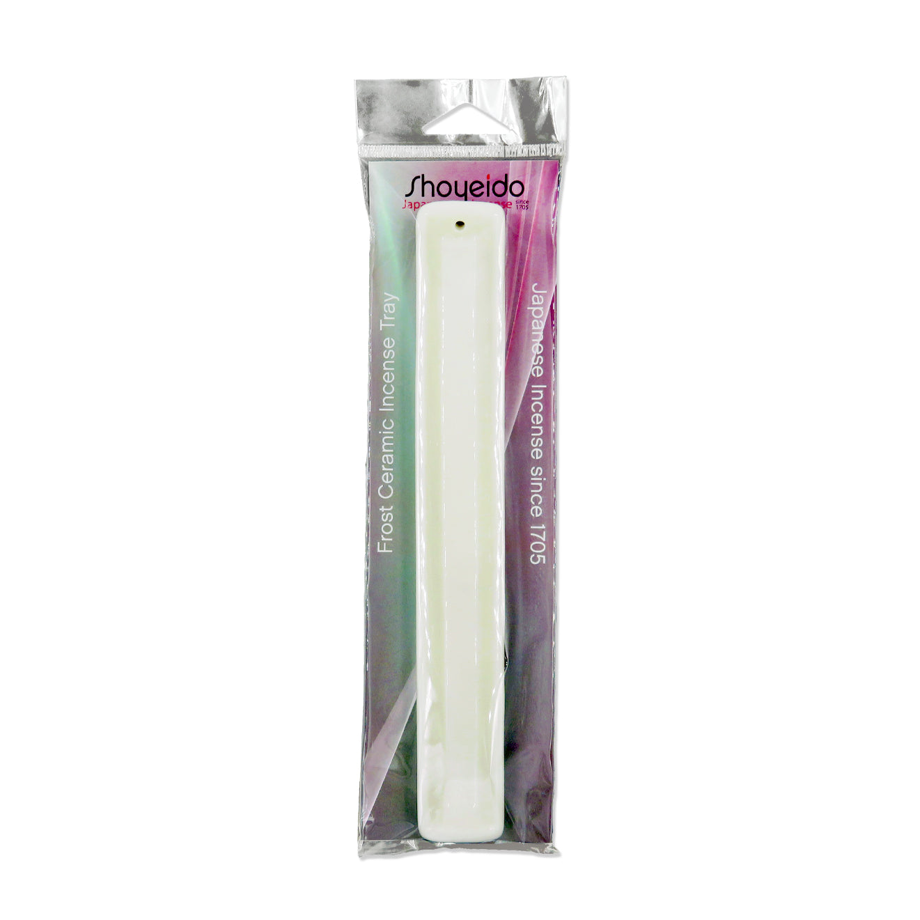 Shoyeido Ceramic Tray Incense Holder Frost White in Package