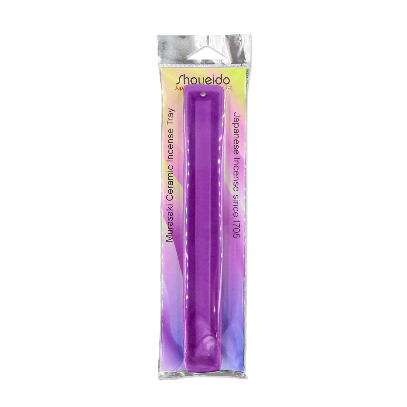Shoyeido Ceramic Tray Incense Holder Murasaki Purple in Package