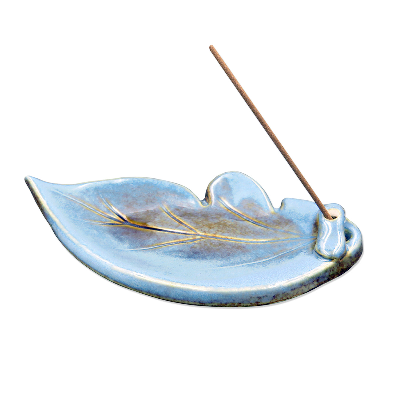 Shoyeido Ceramic Leaf Incense Holder Azure