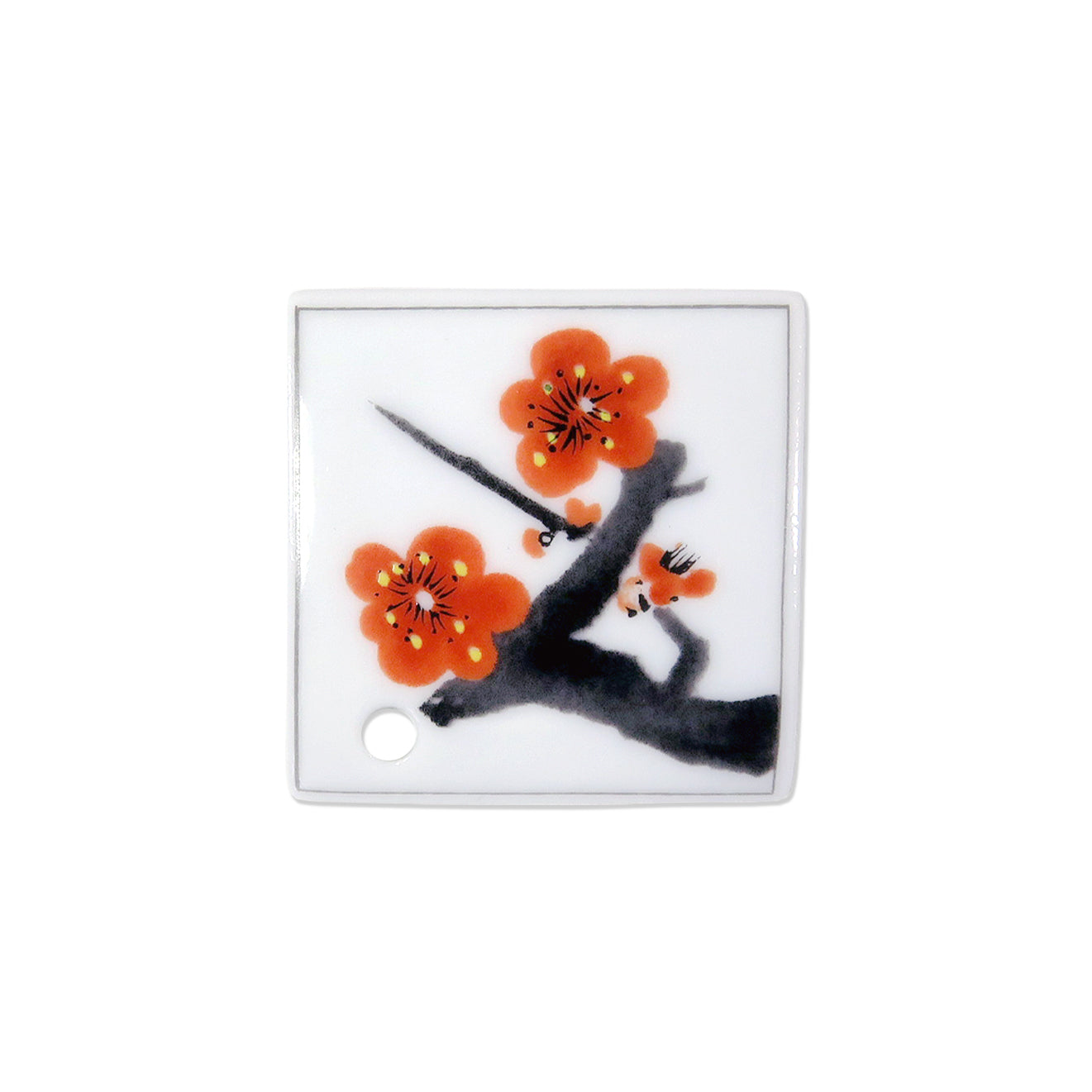 Shoyeido Porcelain Tile Incense Holders - Flowering Plum