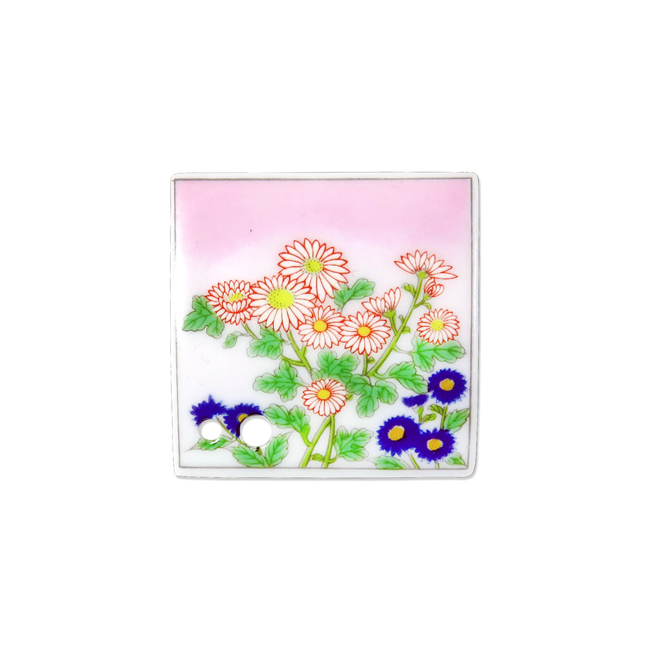 Shoyeido Porcelain Tile Incense Holders - Chrysanthemum