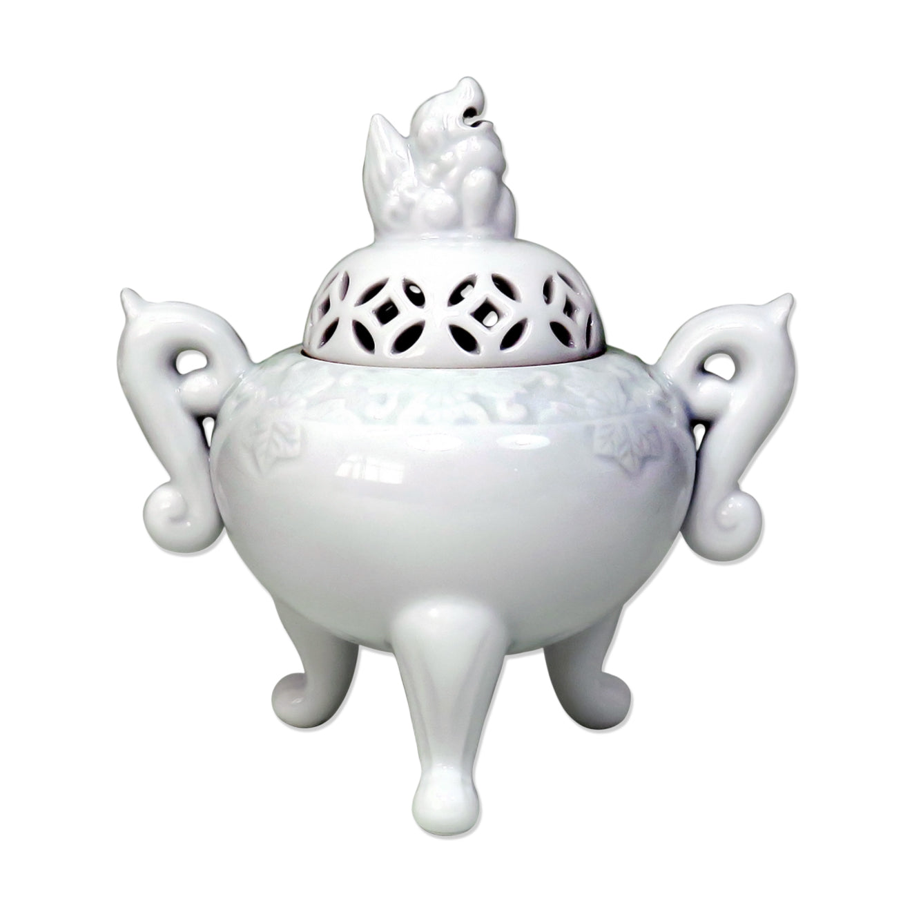 Shoyeido White Porcelain with Handles Nabeshima-yaki Incense Burner
