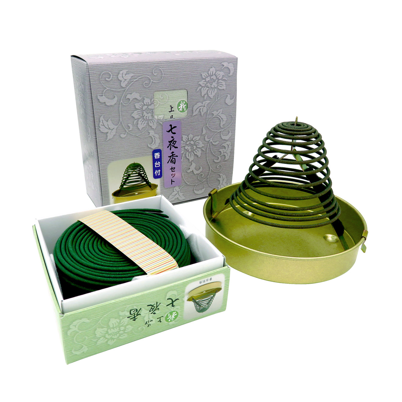 Shoyeido Incense Large Coil Ridge Series New Permanence with Holder