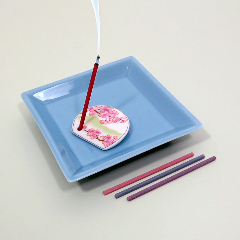Shoyeido's porcelain tile and tray with incense