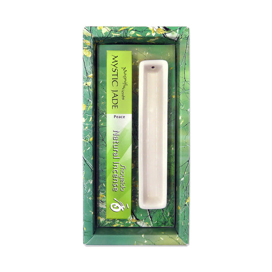 Shoyeido Incense Gift Set Mystic Jade Peace with Small Frost Tray Holder