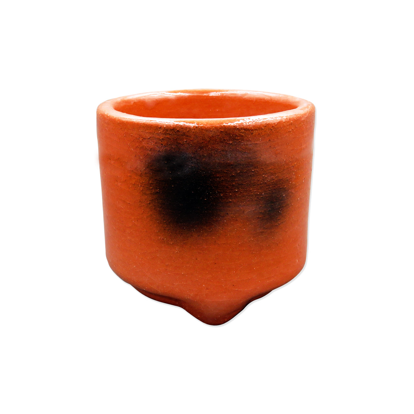 Mon-kohro - Raku Red Incense Censer
