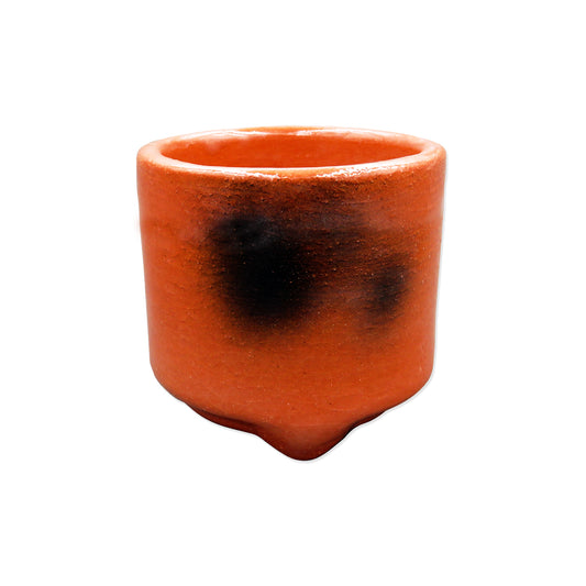 Mon-kohro - Raku Red Incense Censer