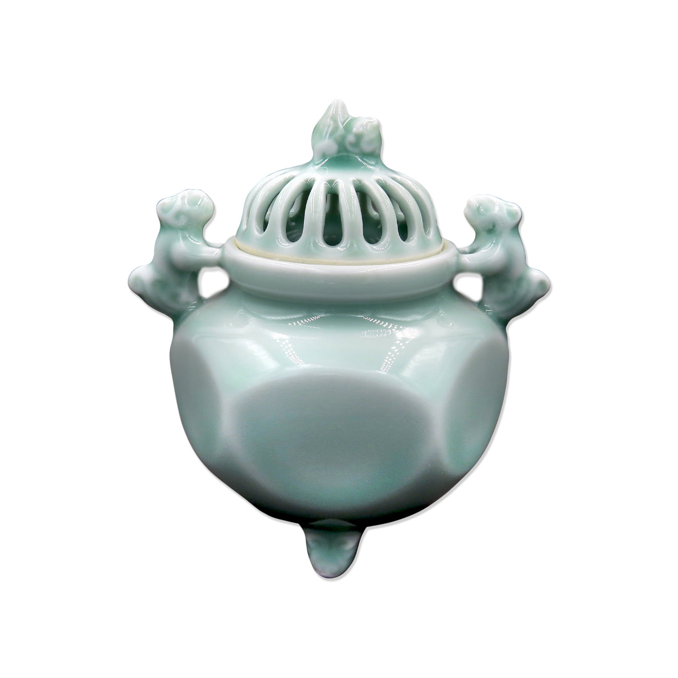 Japanese Porcelain Incense Holder - UME - White Plum
