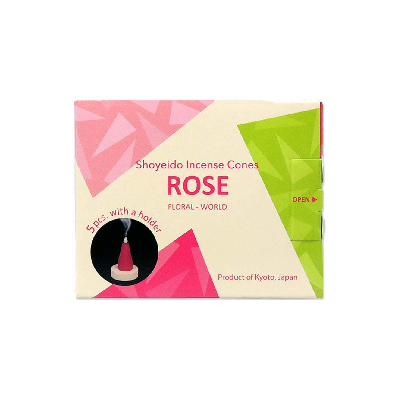 Shoyeido's Floral World Incense Cones Rose 5 count pack